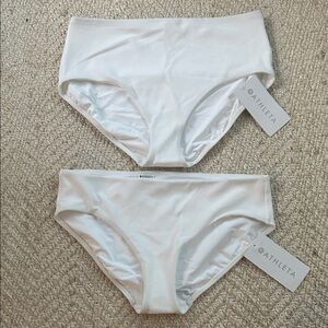 Athleta Swim Wear 2 White High-Waist and Bikini Bottom - Pair NWT